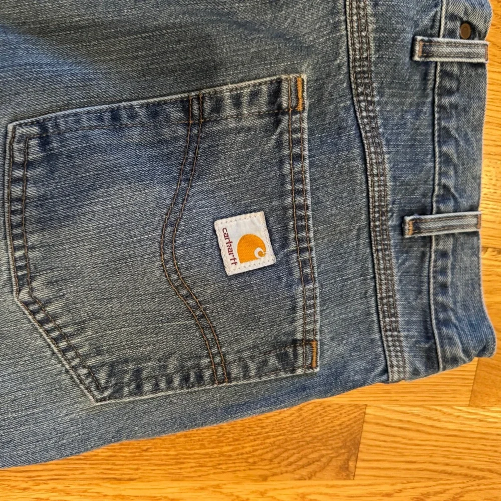 Carhartt B180 LVN Loose Fit Jeans Mens 38x34 Blue Denim‎ Light Wash Workwear